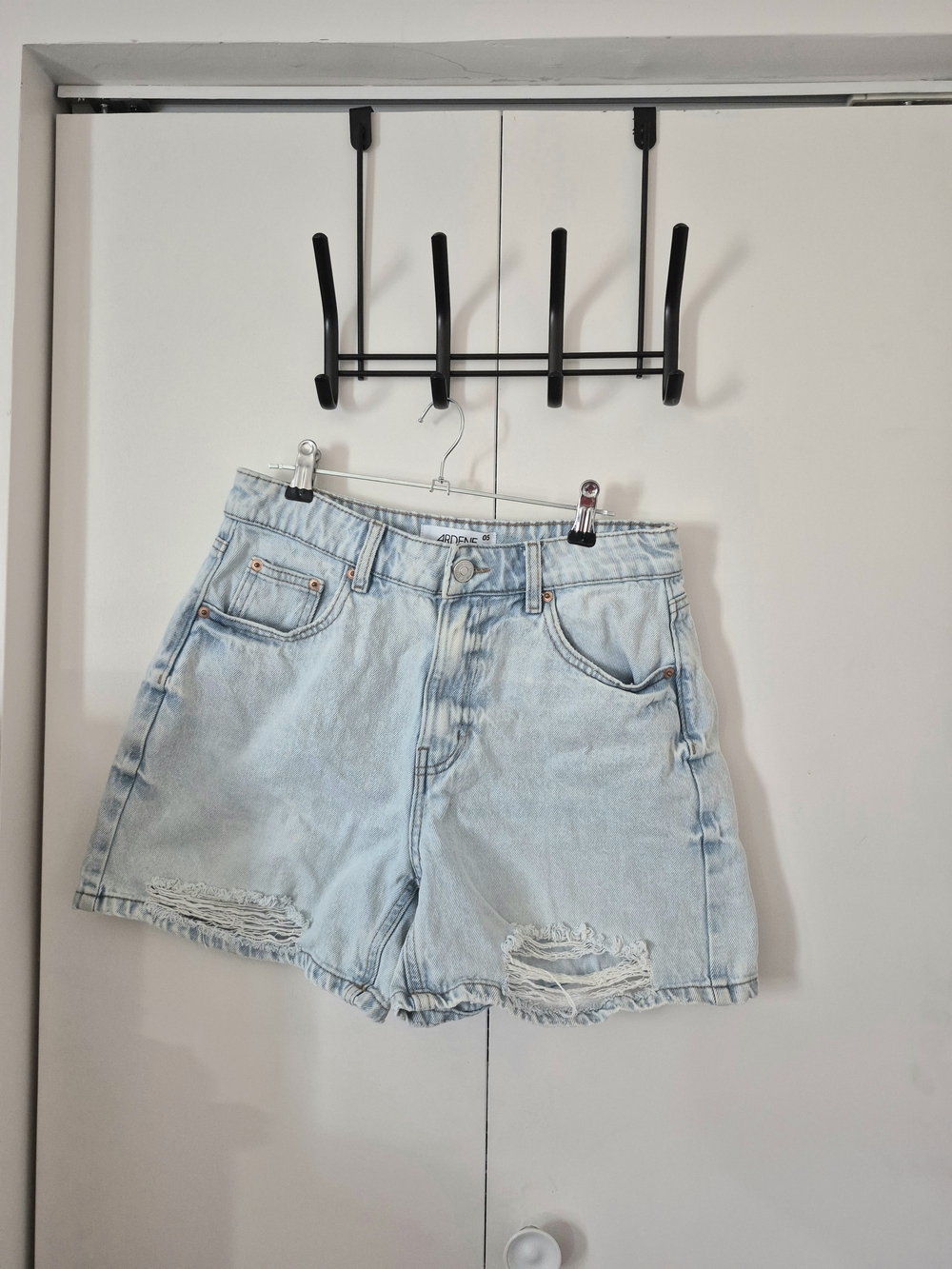 Ardene Light Blue Distressed Denim Shorts